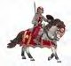 Red and Gold Knight on Horse